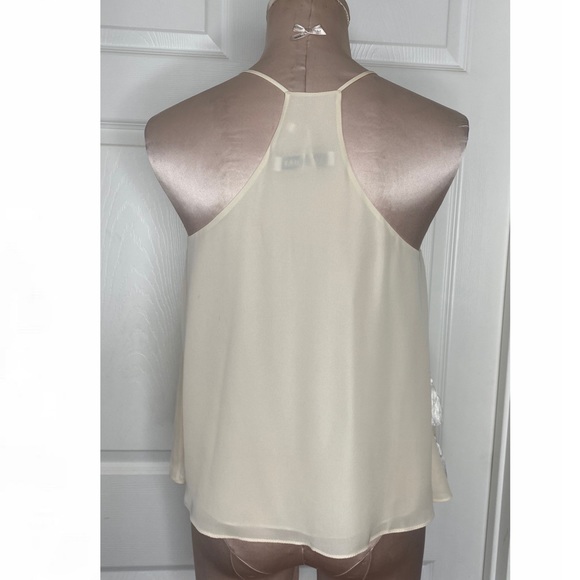 NWOT Elizabeth & James Racerback Silk Top XS - Picture 3 of 7